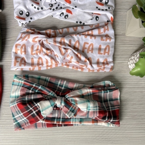 HOLIDAY headbands 8 prints and solids EUC - Picture 4 of 10